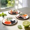 Ceramic Base Coaster 4Pcs Healing Black Cat Wooden Coaster, Creative Heat Insulation Thermal Mat, Anti Slip Thickened Desk Protector for Coffee