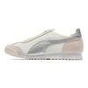 Puma Roma OG Nylon Metálico Branco Sussurro Prata Tênis Unissex Creme 390635-01