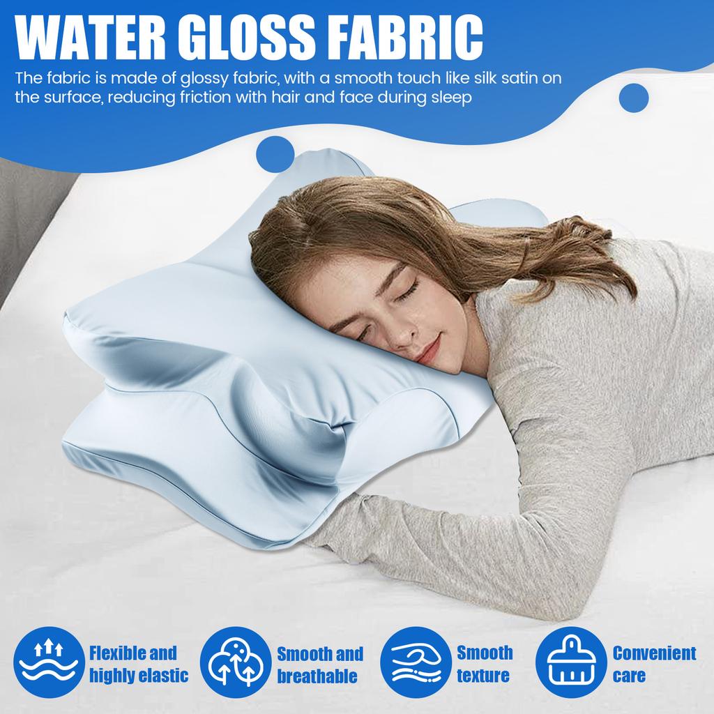 Cervical Pillowcase Soft Butterfly Shaped Pillowcase with Zipper Breathable Bed Pillow Cover Home Accessories for Hotel Hospital