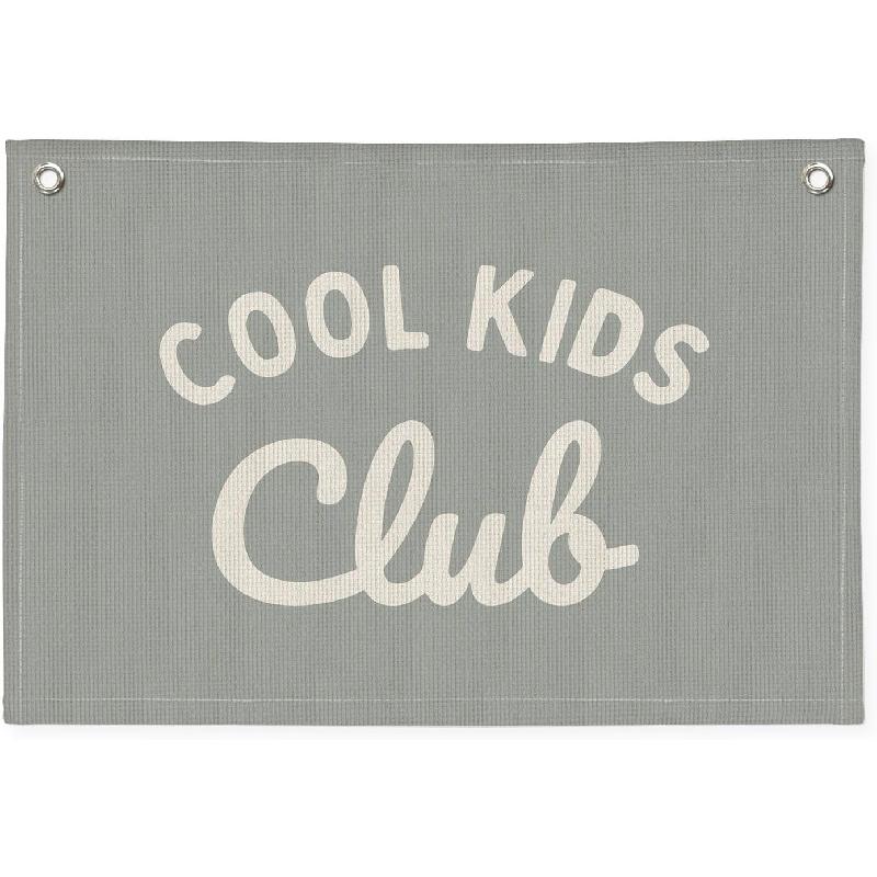 Playroom Wall Decor, Kids Playroom Decor Cool Kids Club Canvas Banner Wall Hanging Banner Flag, Classroom Decorations