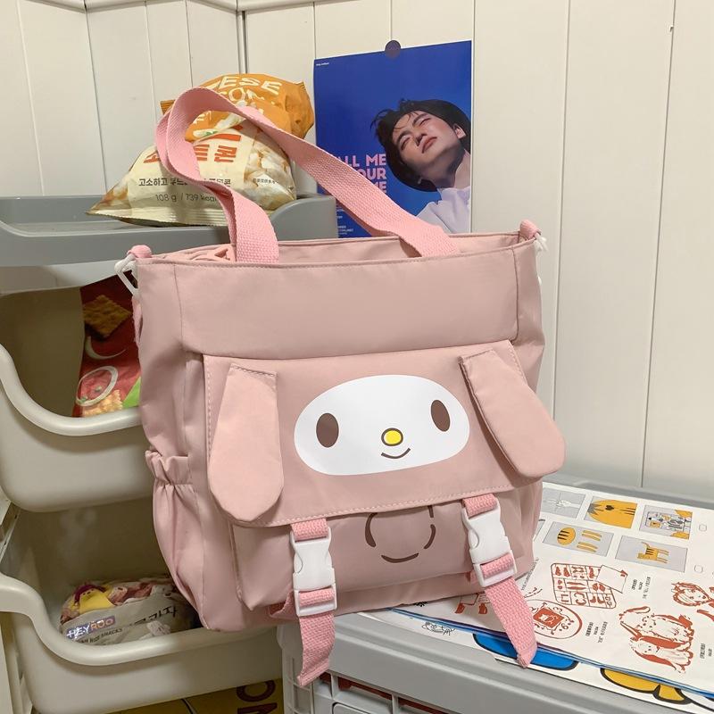 Cute ins student messenger bag soft girl new class shoulder bag college style retro mailman portable canvas bag