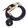 RV Gas Refill Adapter Hose with Gauge and ON Off Control Valve 3 Feet Gas Tank Extension Hose for 1 Lb Gas Tank