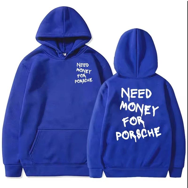 Funny Need Money Letter Printed Hooded Sweatshirt Fashion