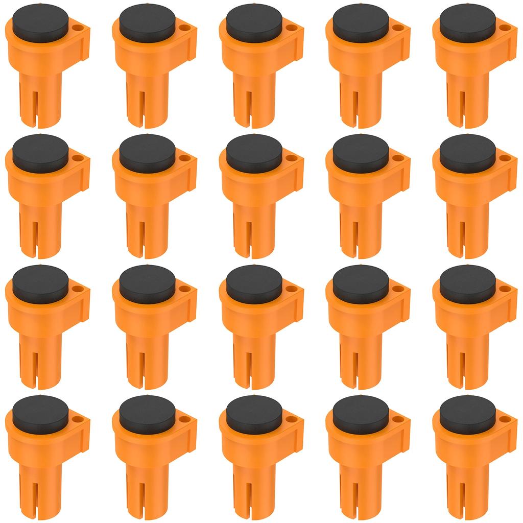 20Pcs Bench Clamp Set 19/20mm Woodworking Dog Hole Clamp Workbench Stop Premium Woodworking Table Stop with Non-Slip Pad