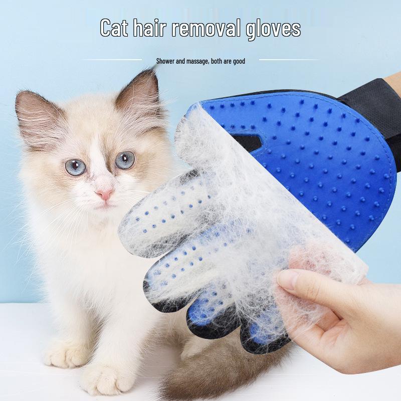 Katzen- und Hundepflegehandschuhe: Tierhaarentferner, Ausbürste, Streichelbürste