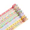 YUBX Masking Tape Cute Cartoon Washi Paper Bright Perfect for DIY Gift and 16-Piece Set Patterns, Tape, Colors, Crafts, Journals, Planners,