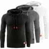 Autumn and Winter New Men's Jacquard Sweatshirt Long Sleeve Hoodie Warm Color Hooded Sports Jacket