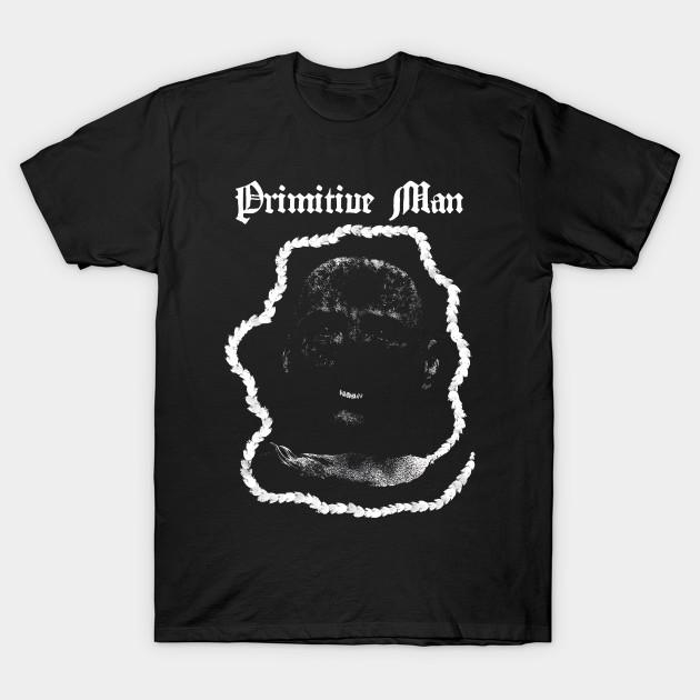 Men Black Print T-shirt Primitive Man - Reaper Snake No-Cut Transfer Paper Print Cotton Tshirt XL чёрный