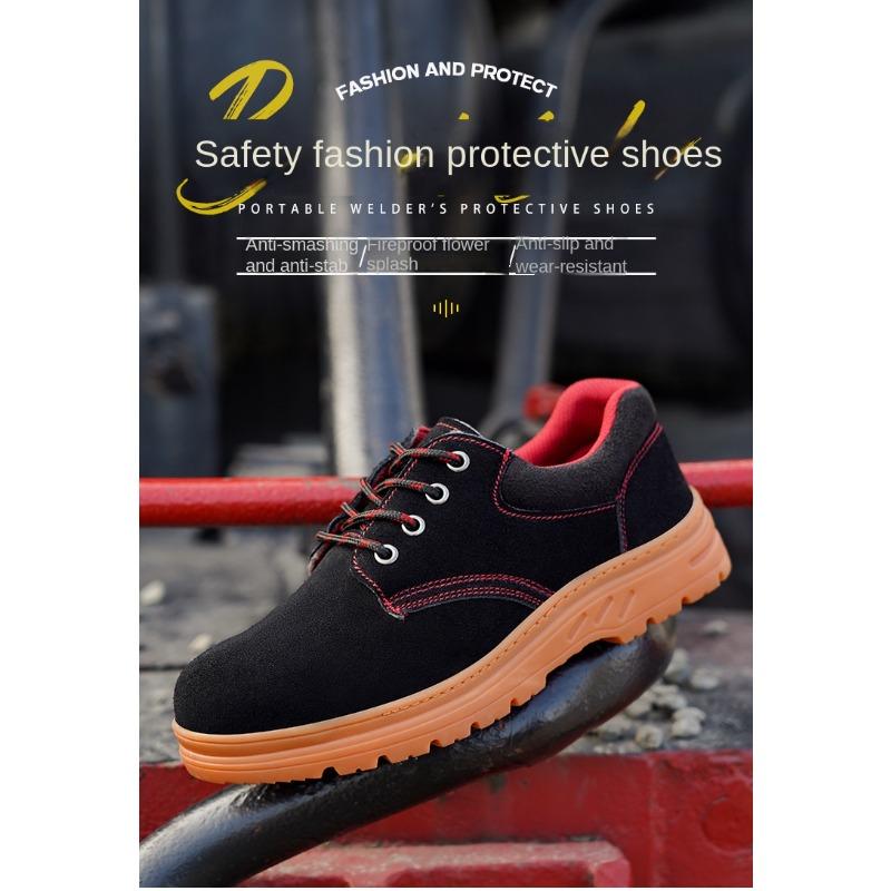 Pantofi de protecție de lucru cu vârf de oțel anti-strivire, anti-perforare, siguri, pentru sudură electrică, șantier de construcții