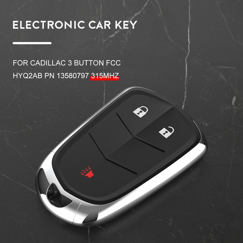 LIXIANG World Car Remote Control Key For Cadillac Escalade SRX XTS ESV ATS CTS HYQ2AB 315MHz HYQ2EB 433MHz ID46 PCF7937E Card