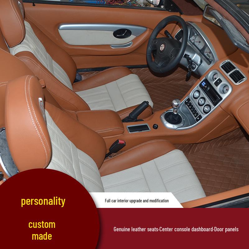 Compatible Genuine Leather Seat & Dashboard Wrap for Cars