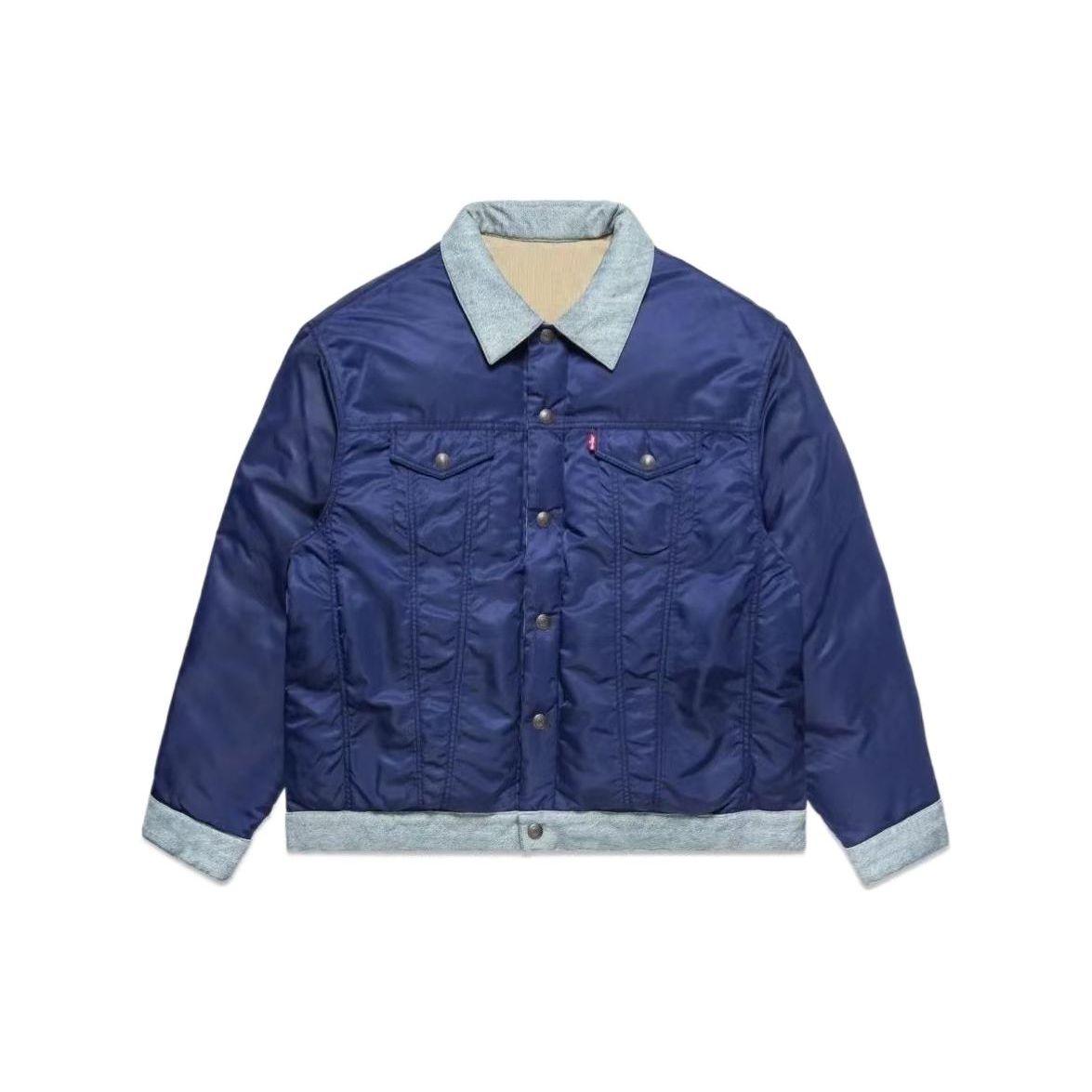 

Коллаборация Levis X CLOT Куртка с длинным рукавом, сшитая, двусторонняя, унисекс, темно-синяя SESC230561 M