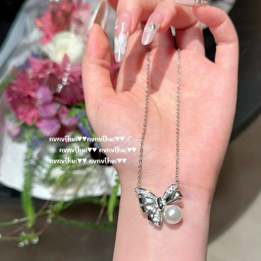 Princess On The Run, Bow Jewel Pearl Necklace, Farah, Deep Sea Beads, Butterfly Zircon Ring Set