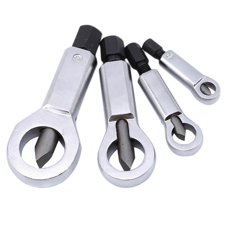 4 Sizes Heavy Duty Nut Splitter Tool - Manual Nut Cracker & Remover For Rusted, Stuck Bolts