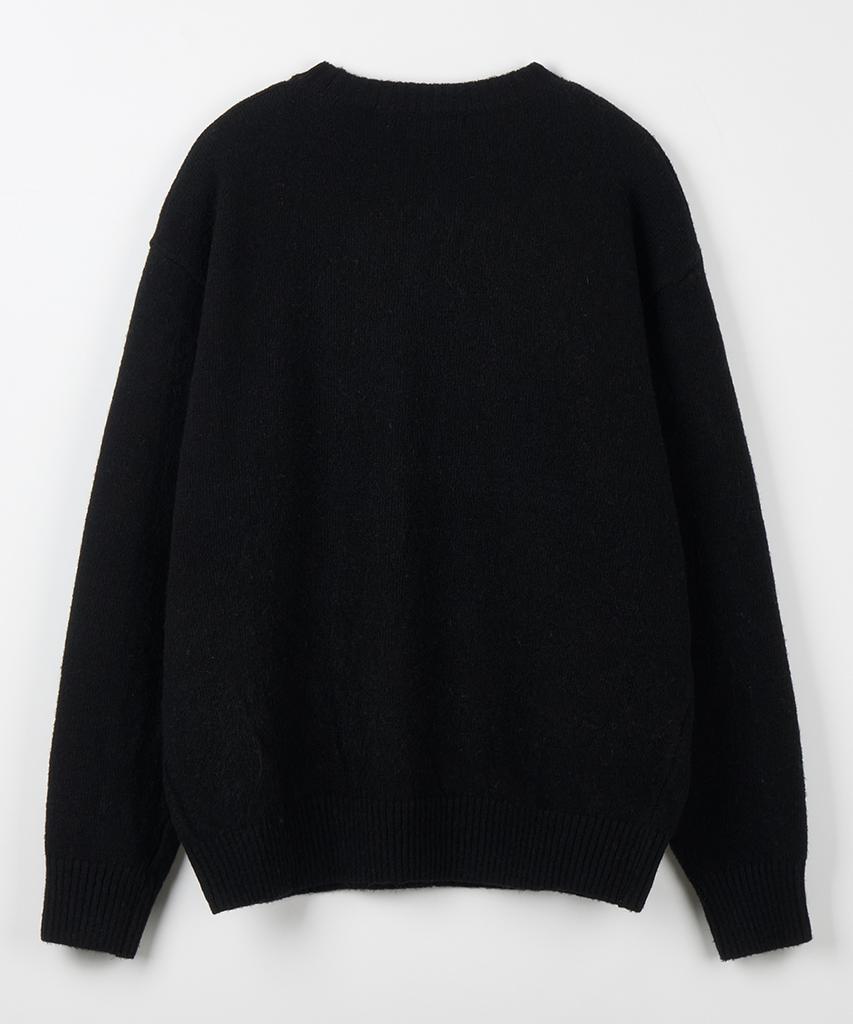 NODU Formal Basic Round Knit [Black]