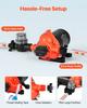 RV Water Pump, 12V DC 4 GPM (15.1 L/min), 3-Chamber Self-Priming Diaphragm Water Pump with Automatic Pressure Switch, 40 PSI Max Pressure, On Demand
