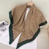 Women S Korean Style Square Scarf Elegant Air Conditioner Shawl