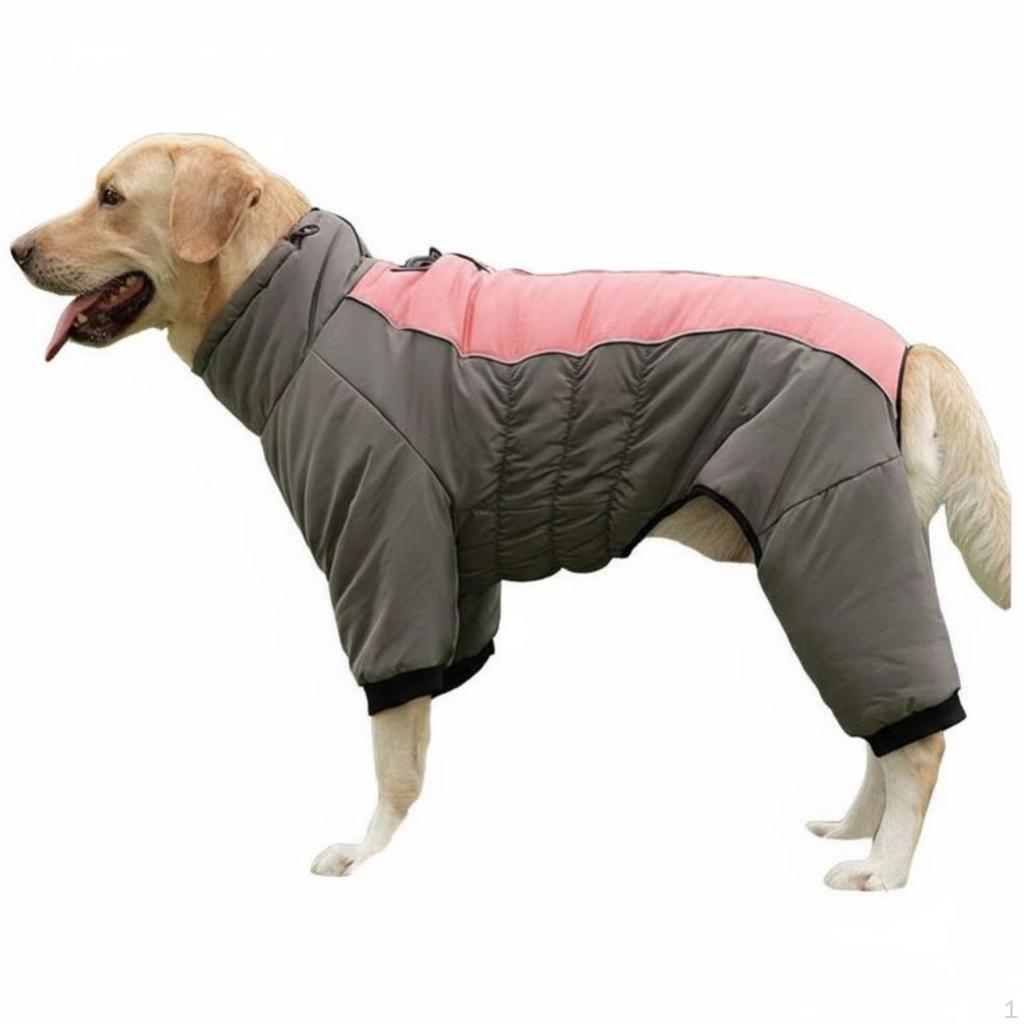 Dog Winter Coat, Fleece Lined, Large Dogs, Warm, Breathable XL Sunset Orange