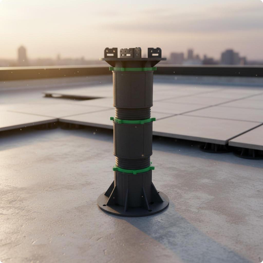 Verstellbarer Terrassenstützfuß Einfach zu nivellieren Erhöhter Boden für Balkon 2535mm