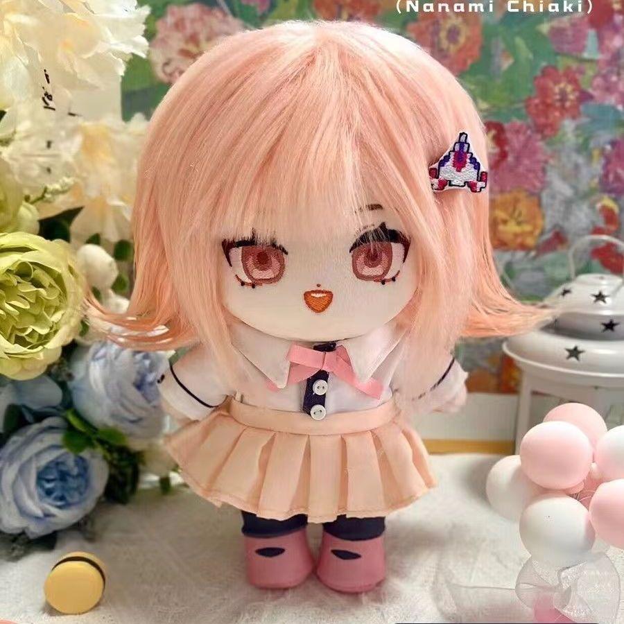 20Cm Danganronpa: Trigger Happy Havoc Nanami Chiaki Anime Figuren Pluche Cosplay Aankleed Katoenen Poppen Speelgoed Voor Kinderen Verjaardag no skeleton