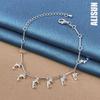925 Sterling Silver Dolphin Pendant Bracelet Fashionable Wedding Jewelry