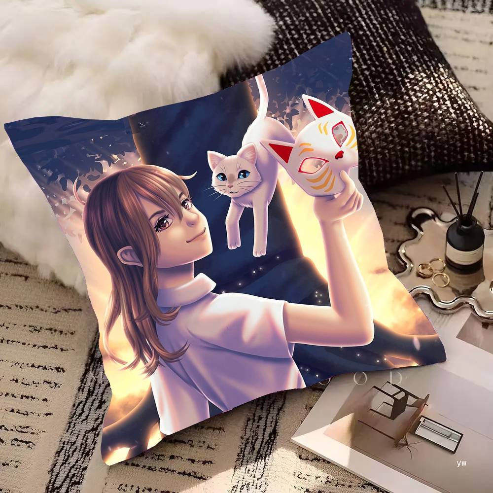 Anime Movie A W-Whisker Away Pillow Case Fashion Square Pillowcase Bedroom Sofa Room Ins Decoration Leisure