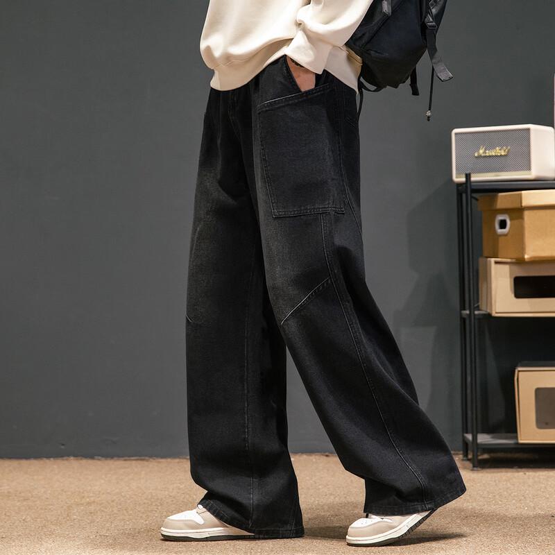 NASA NOAH Men's Retro Straight-Leg Denim Work Pants