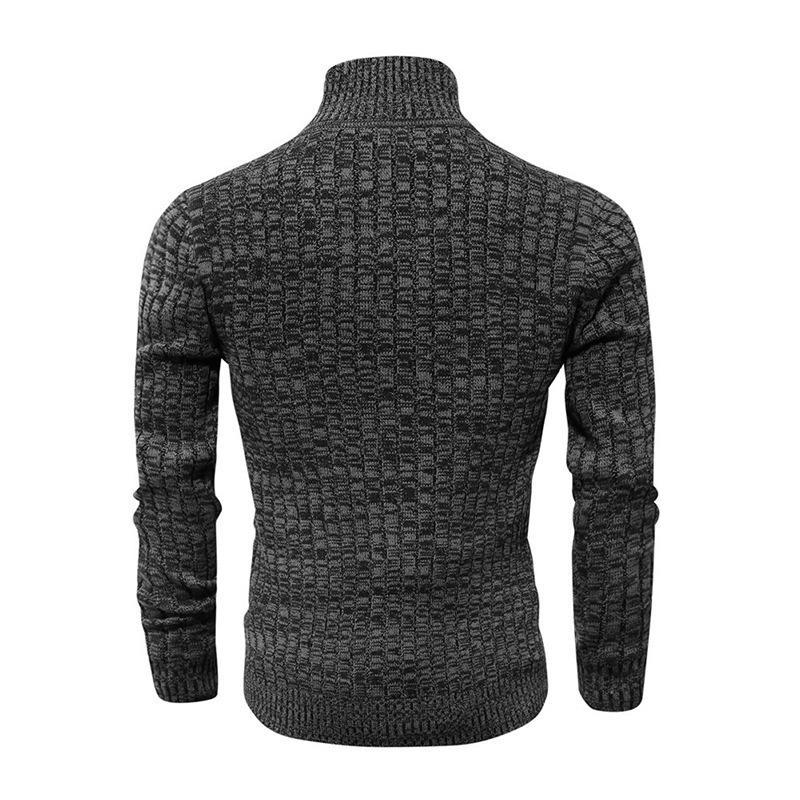 Men's Sweater 2025 Fall/Winter Men's Knitted Top Jacket Slim-fit High-neck Long-sleeved Cardigan