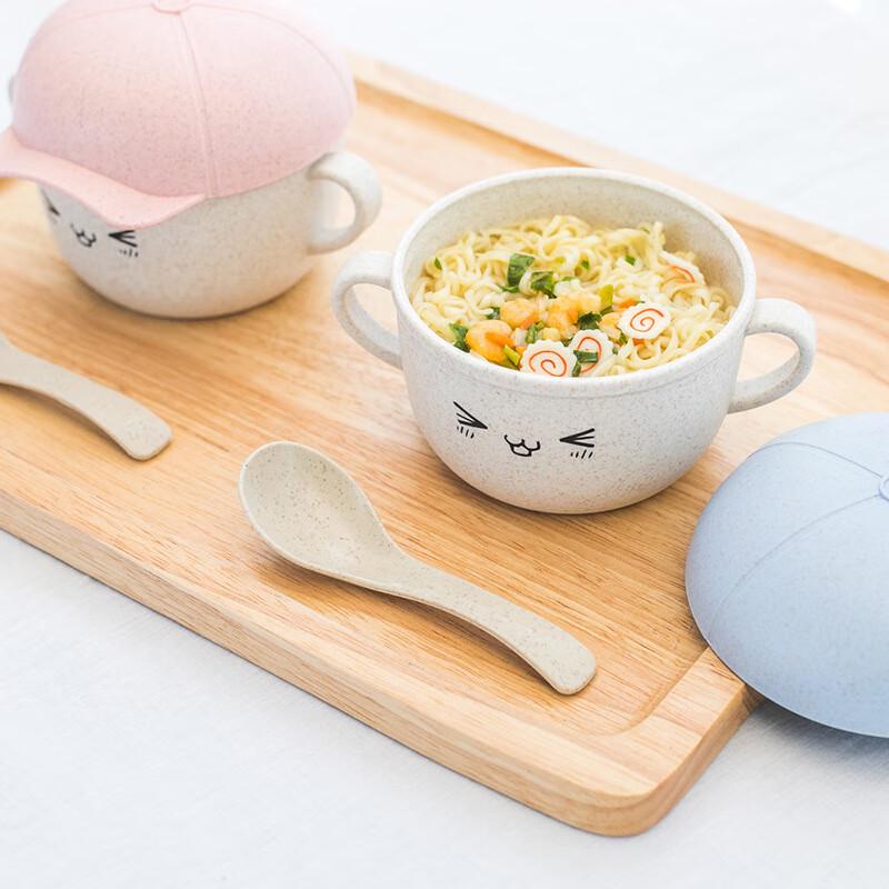 Children s Wheat Straw Snack Bowl with Lid