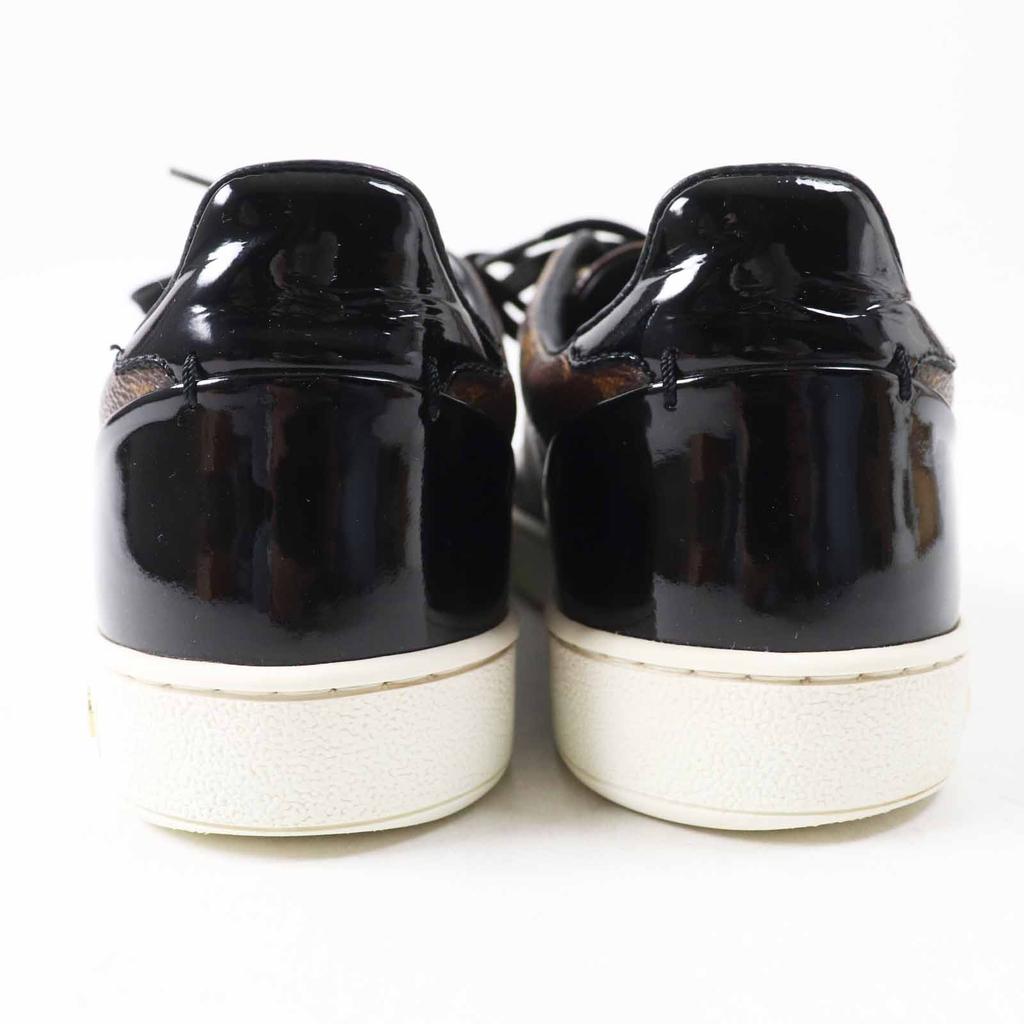Great LOUIS VUITTON sneakers Front row line Brown Monogram canvas Women 35.5 Used