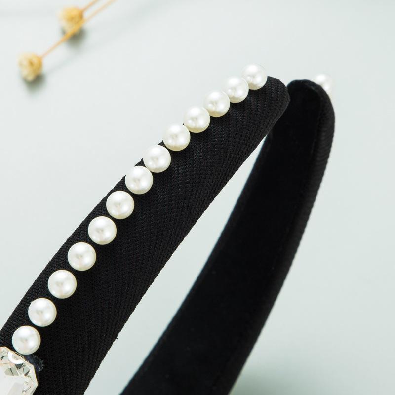 Women's Hair Hoop Rhinestone Pearl Hair Ornament Temperament Light Luxury Net Red Head Ornament