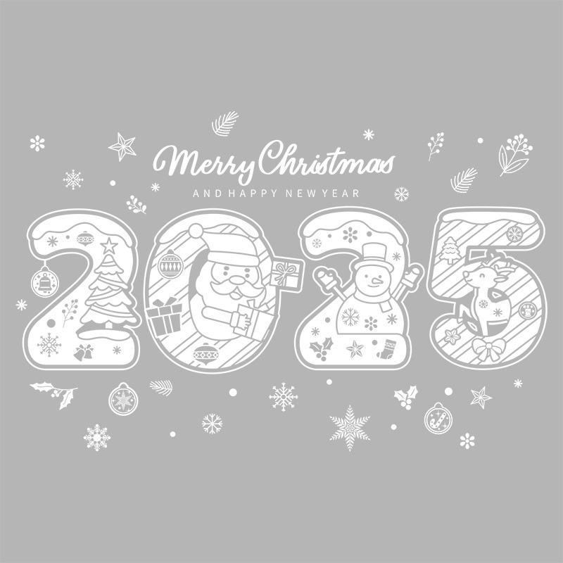 1 Set Christmas High-definition Window Sticker Snowflake Decoration Winter Christmas Home Decoration Window Films