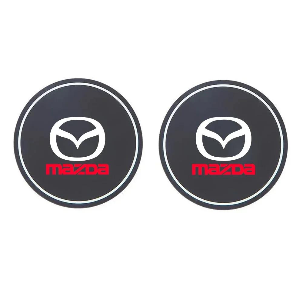 

2025 Горячие 2 шт. Автомобильная подставка под стакан/бутылку, противоскользящая подкладка-коврик из силиконового геля для Mazda 2 3 6 Atenza CX-5 CX3 Demio MX5, автокондиционер