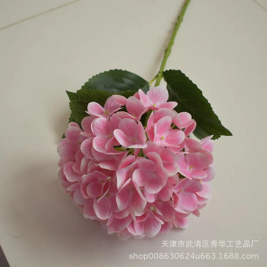 5Pcs Artificial 3D Printing Hydrangea Flowers Bridal Bouquet Wedding Decor Silk Flower Home Living Room Decoration Party Floral