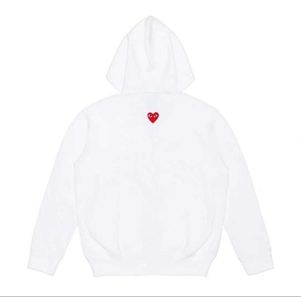 Chuan Jiu 2024 A/W Couple's Heart Hoodie Pullover with Stand Collar & Zipper