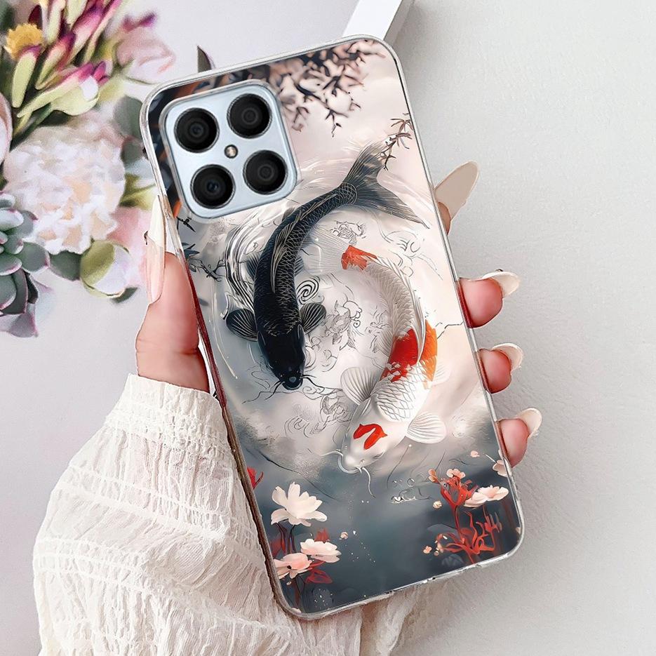 For Honor X8 4G Case Honor X8a X8b X8C Luxury Painted Cover Soft Silicone Case For Honor X8b X8a HonorX8C HonorX8 4G Fundas Bags