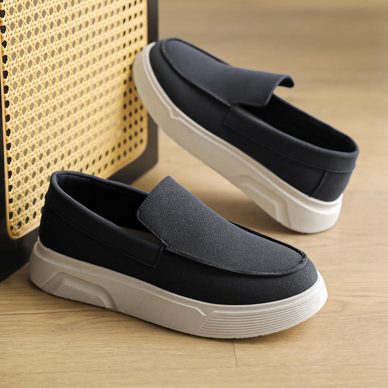 New Designer Business Commute Men's Slip On Loafers Comfortable Shoes Fashion Sneakers Daily Preppy Casual Suede Leather Shoes