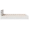 Vidaxl Bed Frame Without Mattress, White, 140X200 Cm, Solid Pine Wood