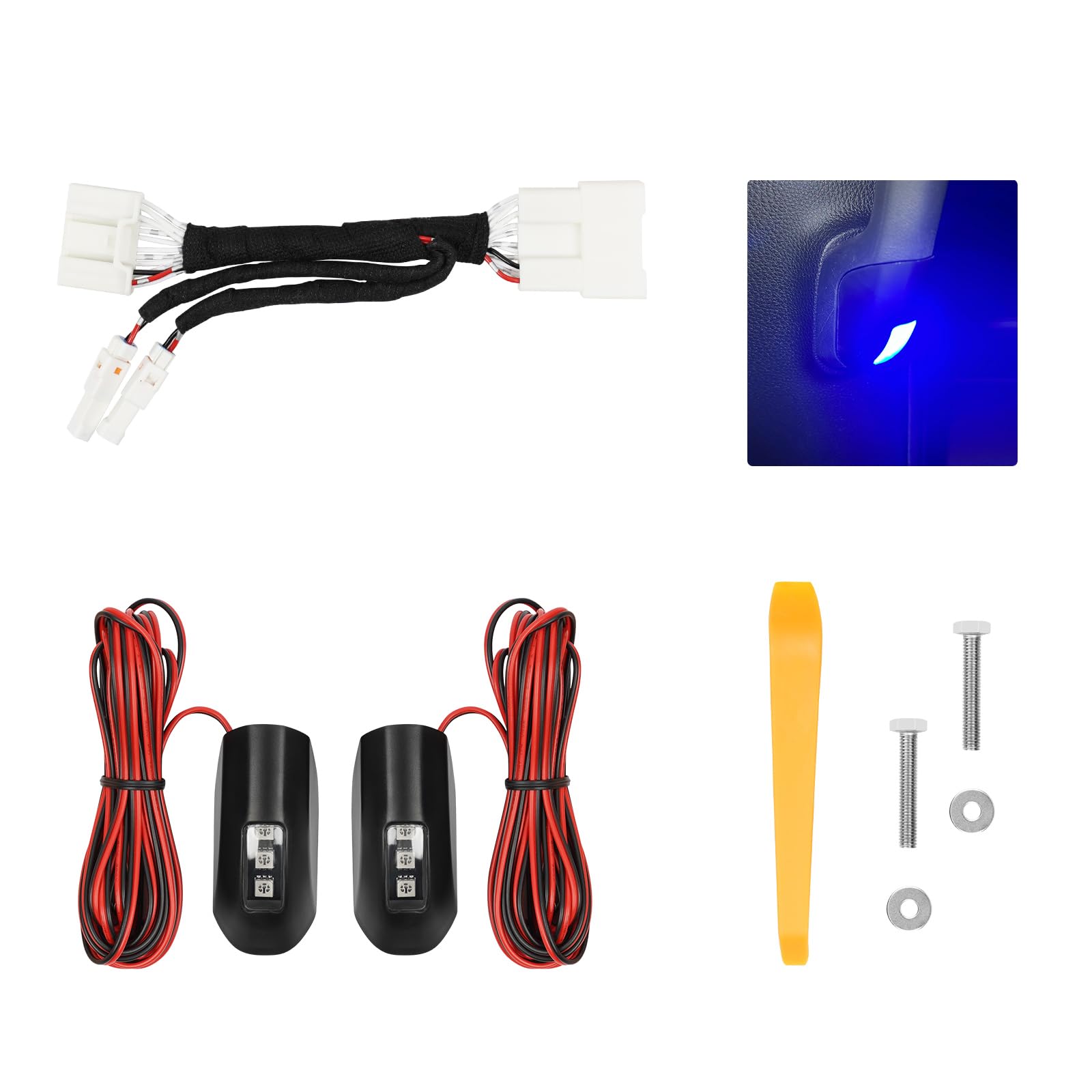 

CEMOFE LED Door Courtesy Lights for 2nd Row Compatible with Easy Custom Blue Seats, Noah/Voxy (90 Series), Dress-Up, Installation, Parts, синий