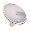 Natural Russian Dendritic 925 Sterling Silver Jewelry Ring Size 7.5 B9D74