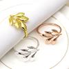 Valentine Napkins Plated Leaf Design Buckle Holders Napkin Rings Decorations Table Setting for Everyday Use Party Supplies