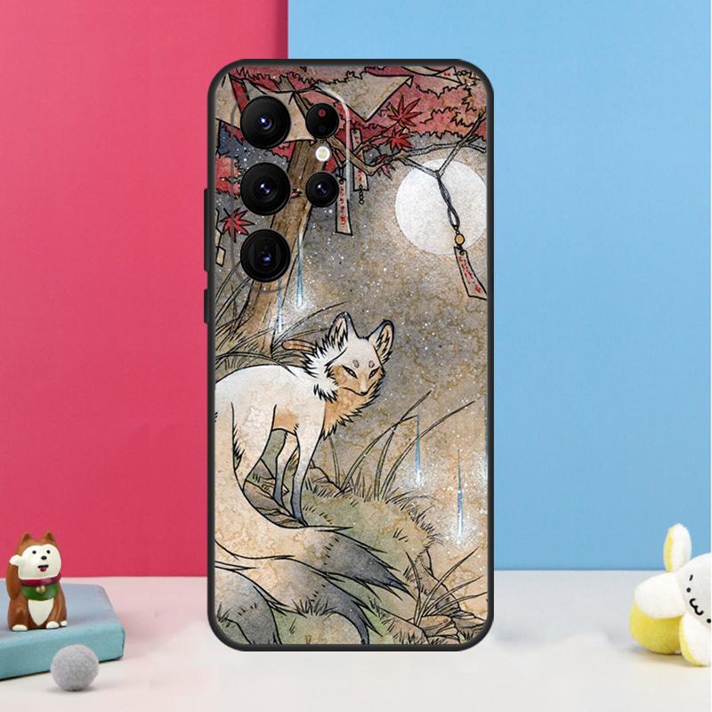 

Kitsune Fox Art Case For Samsung Galaxy S24 Ultra S23 S22 S9 S10 Note 10 Plus Note 20 S20 FE S21 FE Cover Galaxy S24 Plus