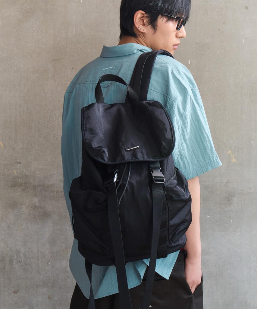 Piari Nylon Utility Cargo Backpack (Black)