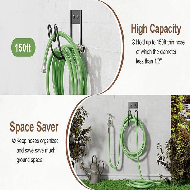 Hose Hanger Wall Mount Heavy Duty Hose Hanger Wall Mount Wall Mounted Hose Holder Sturdy Hose Stand for Garden Hose Storage