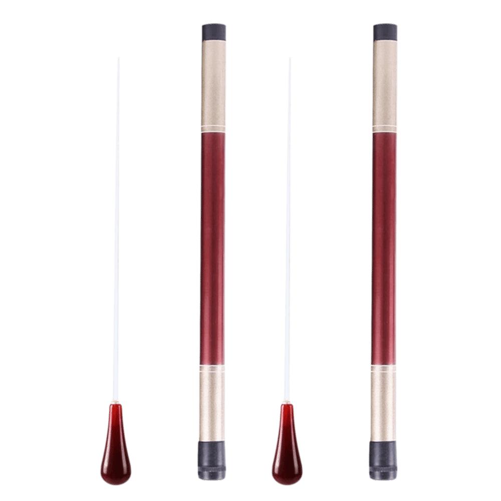 2Sets Plastic Conducting Baton Red Music Baton Professional Baton For Music Band
