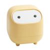 Desktop Trash Can with Folding Cover Press-Type Opening Mechanism Compact Size Cartoon Shape Trash Bin
