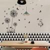 Niedliche Katze Schwarzer Löwenzahn Wandaufkleber Schmetterlinge Wand Wohnzimmer Schlafzimmer Fensterdekoration Wandbild Kunstaufkleber Heimdeko Aufkleber
