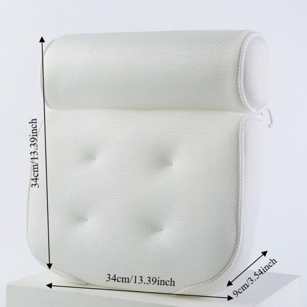 Neck Support Spa Bathtub Pillow Air Mesh Quick Drying Bath Pillow Anti-Slip Suction Cups Suction Cup Pad Bathtub Accessory