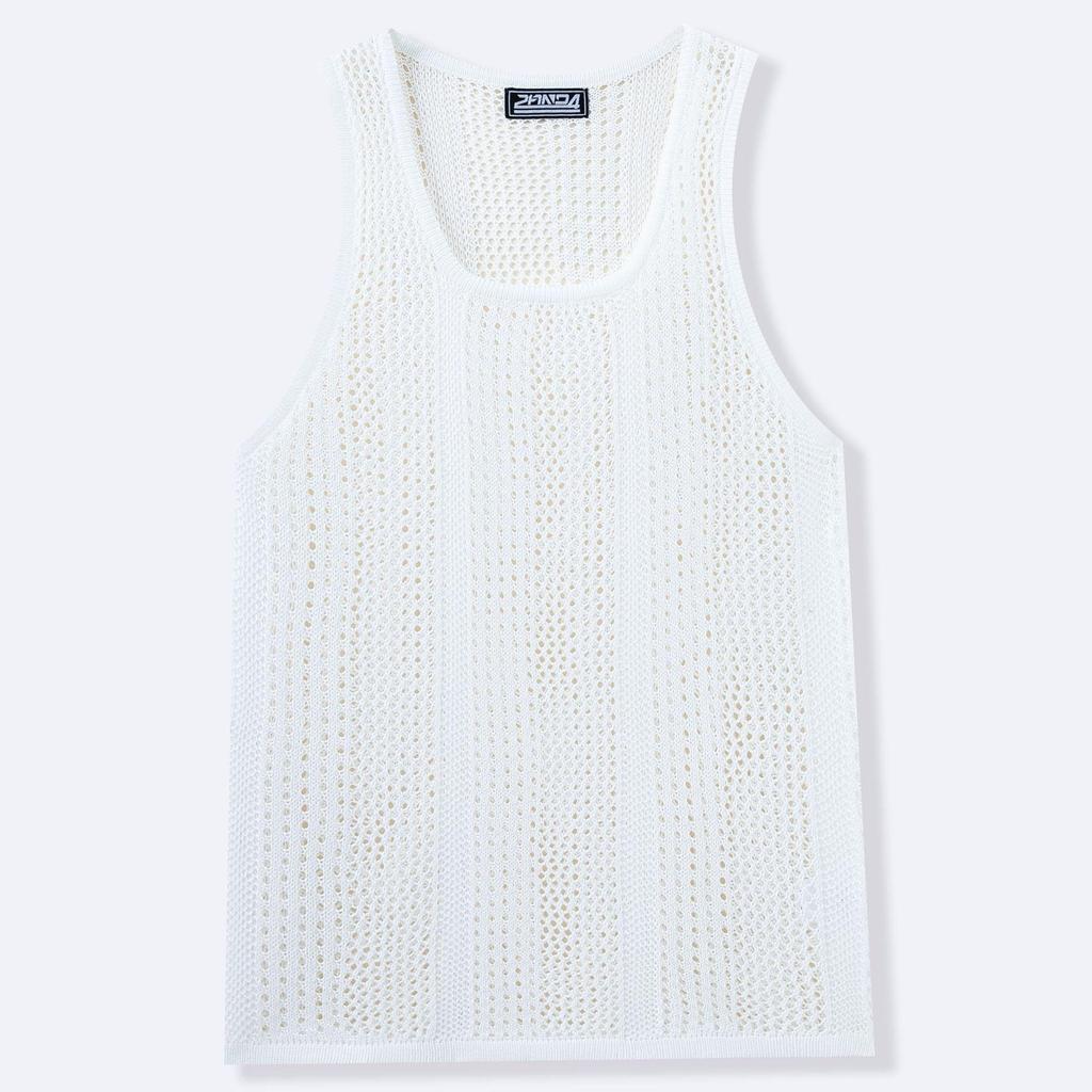 Vestă Casual de Vară din Lână Tricotată, Fără Mâneci, cu Decolteu Adânc în U pentru Bărbați (SY0023)