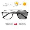 Fashion Retro Pochromic Glasses Vintage Square Frame Chameleon Eyewear Women Men Color Change Sunglasses
